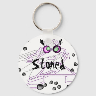 Funny Personalize Key Chain Keychain - Stoned