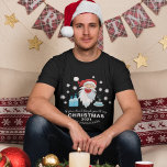 Funny Personalized 2021 Covid Christmas T-Shirt<br><div class="desc">2020 was quite a year and 2021, not much better! Spread some laughter with a fun corona virus christmas tshirt. Featuring the text 'Christmas, 2021, THE SAYING 'if you don't laugh, you'll cry' and your family name'. A laughing santa surrounded by covid snowflakes, hand sanitizer and soap. Easily edited so...</div>