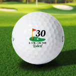 Funny Personalized 30th Birthday Gift for Golfer Golf Balls<br><div class="desc">Celebrate the big 3-0 on the golf course! This golf ball features a fun design with 30 and still on par, plus customizable text to add a name or special message. It's a perfect gift for golfers who love to hit the greens with humour and style. It's also great for...</div>