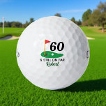 Funny Personalized 60th Birthday Gift for Golfer Golf Balls<br><div class="desc">Celebrate 60 years in style with this customizable golf ball design! Features the playful '60 & Still on Par' text that can be personalized with name or any text. Perfect for golfers hitting this milestone birthday - whether for retirement gifts,  golf-loving dads,  or tournament prizes."</div>