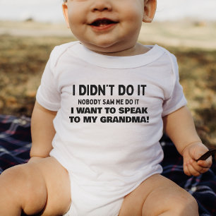 Funny personalized Baby Gift From Grandma Nana Bodysuit