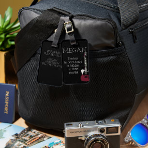 Funny Personalized Bag Attention For Guitarists Luggage Tag