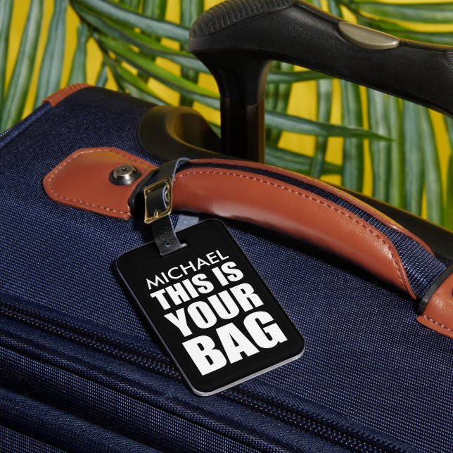 Funny Personalized Bag Attention Travel Luggage Tag (Front Insitu 1)