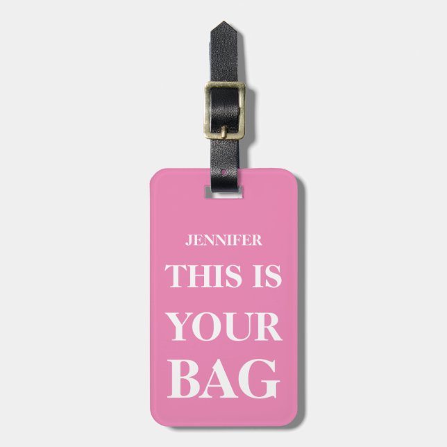 Funny Personalized Bag Attention Travel Luggage Tag (Front Vertical)