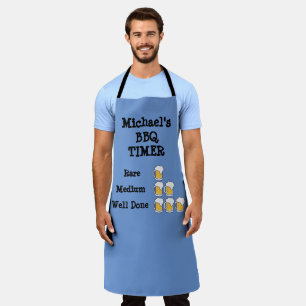 Funny Personalized Barbeque Timer Apron