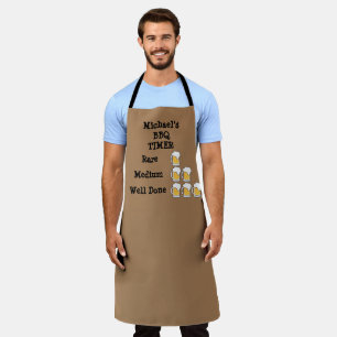 Funny Personalized Barbeque Timer Apron