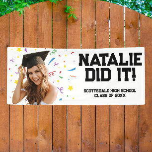 Funny Personalized Birthday Party Custom Photo Banner