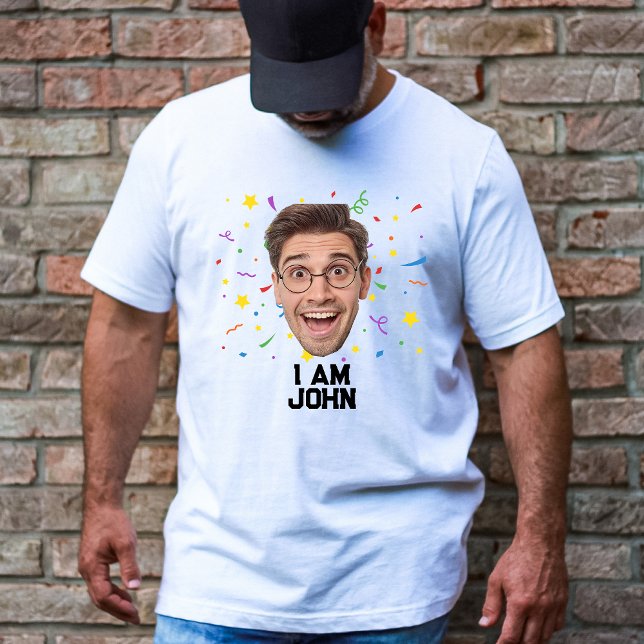 Funny Personalized Birthday Party Custom Photo T-Shirt (Creator Uploaded)