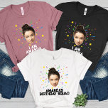 Funny Personalized Birthday Party Custom Photo Tri-Blend Shirt<br><div class="desc">Make your next birthday celebration unforgettable with our Funny Personalized Birthday Party Custom Photo Tri-Blend Shirt. This unique shirt is perfect for adding a fun and personalized touch to your party, featuring a custom face design that’s sure to get everyone laughing. Whether it’s your face or a friend’s, the high-quality...</div>