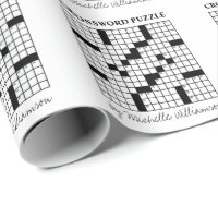 Funny Personalized Black White Crossword Puzzle