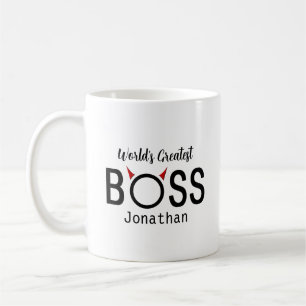 Funny Personalized Boss Horns Coffee Mug