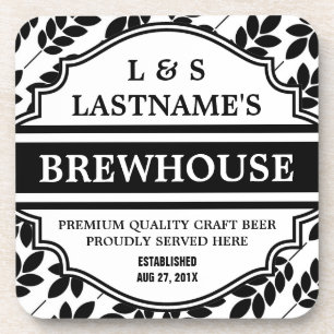 Funny Personalized Brewhouse for Home Brewer Coaster