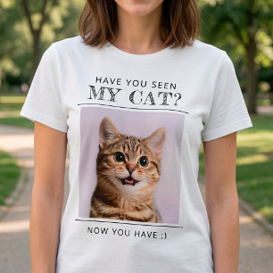 Funny Personalized Cat Lover Photo T-Shirt