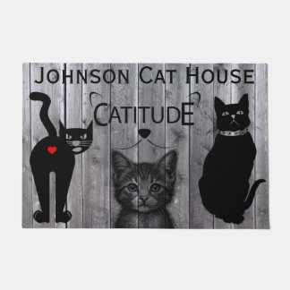 Funny Personalized Catitude  Doormat