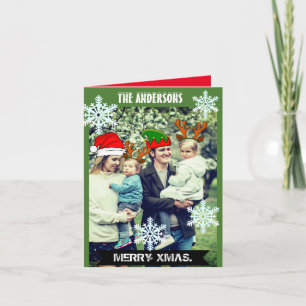 Funny personalized Christmas hats photo Invitation