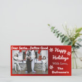 Funny Personalized Christmas Holiday Card (Standing Front)