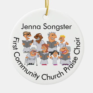 Funny Personalized Church Choir Ceramic Ornament