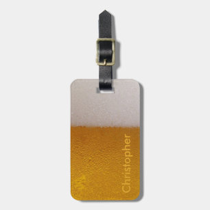 Funny Personalized Cold Beer Luggage Tag