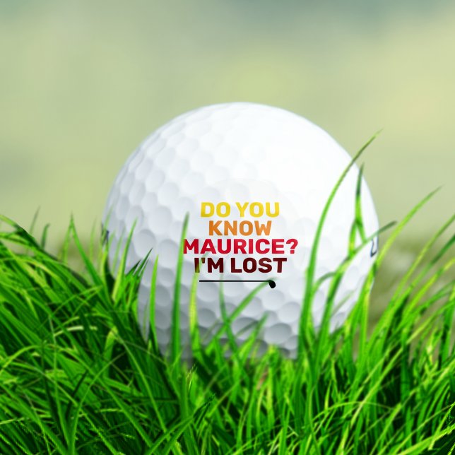 Funny Personalized Colour Text Lost Golfer Ball  (Creator Uploaded)