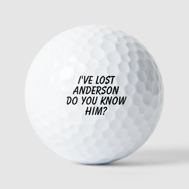 Funny Personalized Comic Book Lost Golf Balls (Front)