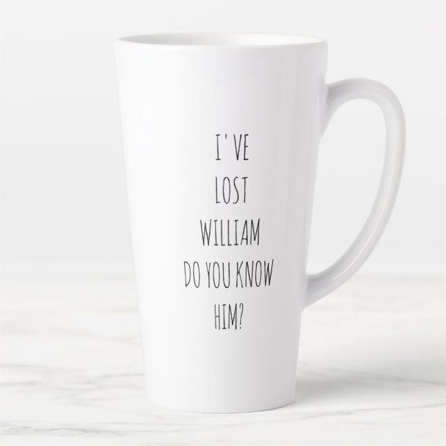 Funny Personalized Comic Book Lost Latte Mug (Right)