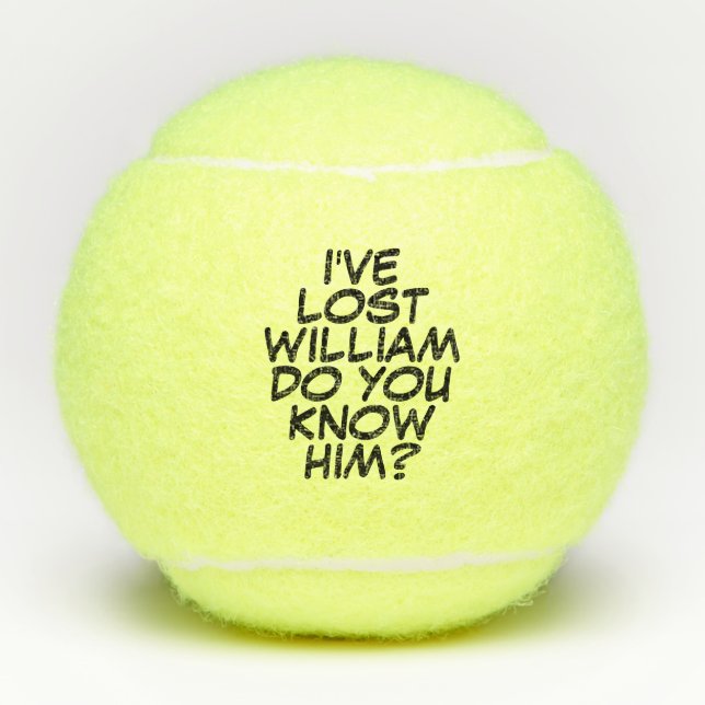 Funny Personalized Comic Book Lost Tennis Balls (Front)