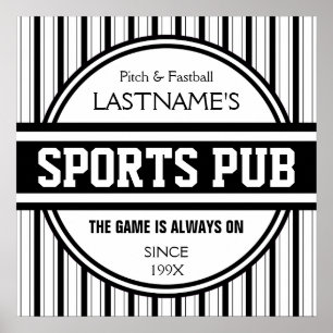 Funny Personalized Custom Bar Sign Sports Pub