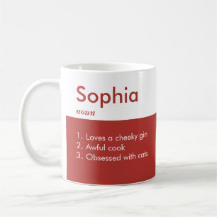 Funny Personalized Definition Mug   Custom Name 