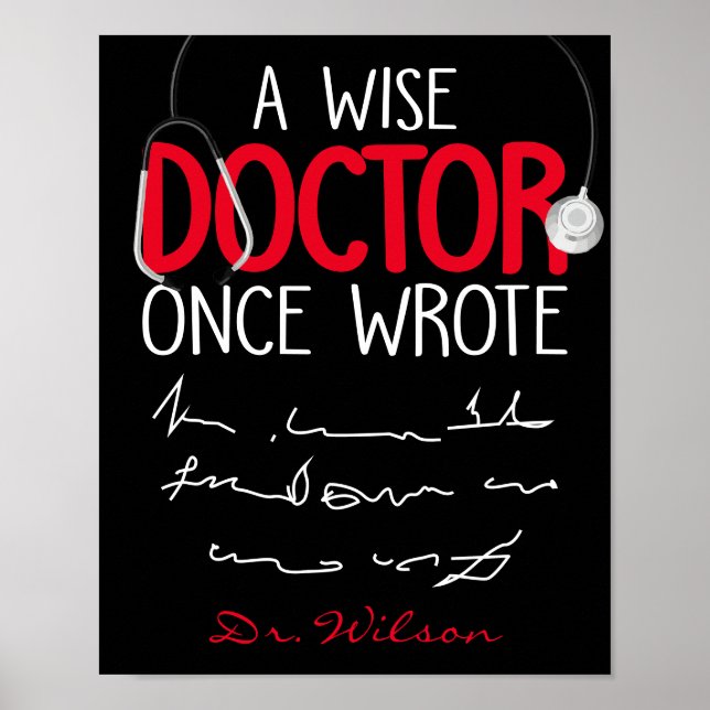 Funny Personalized Doctor funny doctor saying Poster (Front)