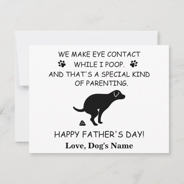 Funny Personalized Dog Dad, Dog Poop Father's day Holiday Card (Front)