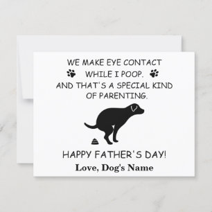 Funny Personalized Dog Dad, Dog Poop Father's day Holiday Card