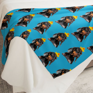 Funny Personalized Dog Face Fleece Blanket