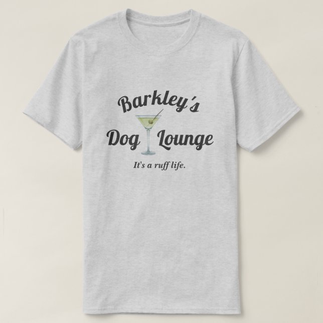 Funny Personalized Dog Lounge T-Shirt (Design Front)