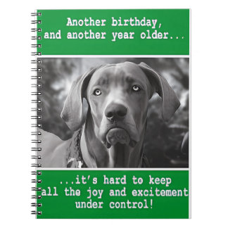 Funny Personalized Dog Photo Birthday Notebook