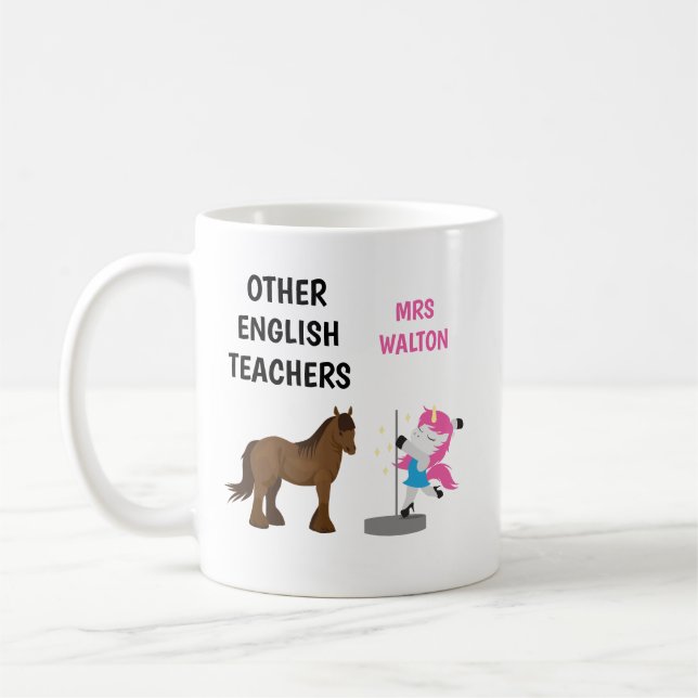Funny Personalized English Teacher Mug Gift (Left)