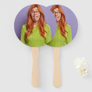 Funny Personalized Face On A Stick Custom Photo Hand Fan