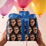 Funny Personalized Face Photo Wrapping Paper<br><div class="desc">Funnycustom face wrapping paper personalized with a photo. Upload a cutout of the face with a transparent background. To make the cut-out,  you can download any mobile or computer app,  or use the program named Canva or Photoshop.</div>