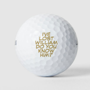 Funny Personalized Gold Lost Golf Balls