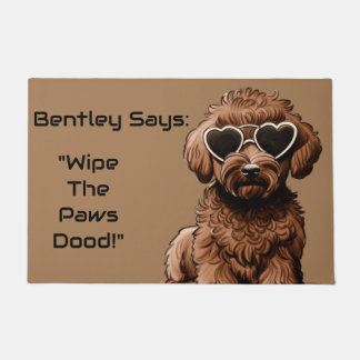 Funny Personalized Goldendoodle Doormat