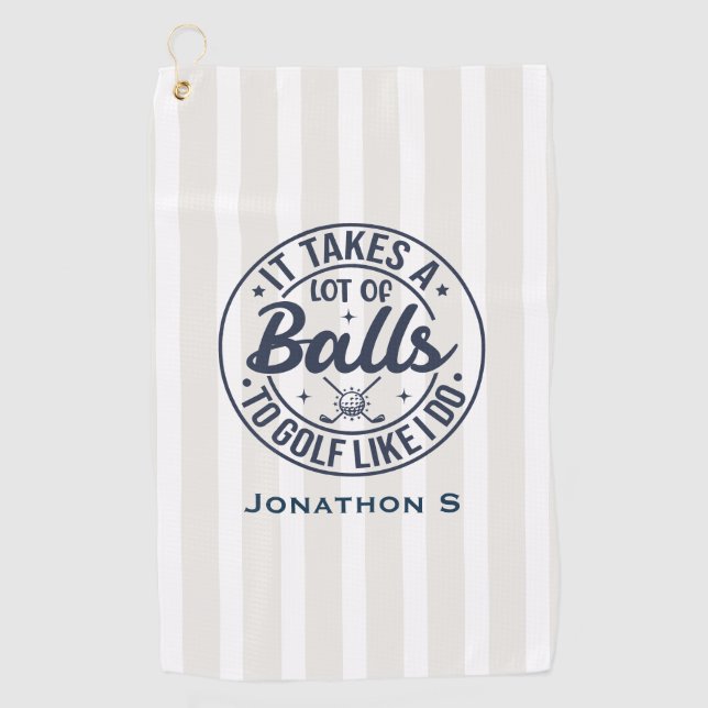 Funny Personalized Golf Towel (Front)