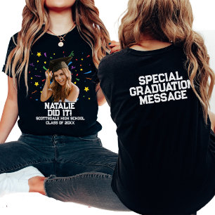 Funny Personalized Graduation Party Custom Photo T-Shirt