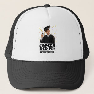 Funny Personalized Graduation Party Custom Photo Trucker Hat