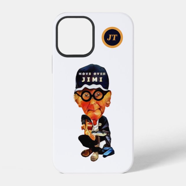 Funny Personalized Guitar Player Apple iPhone Case (Back)
