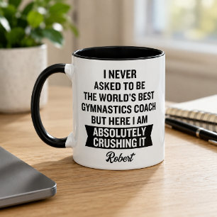 Funny Personalized Gymnastics Coach Mug