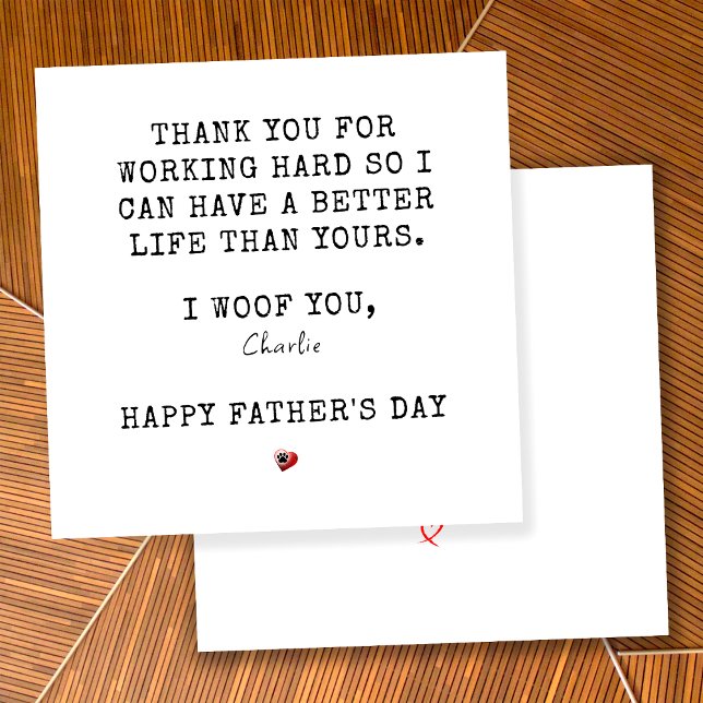 Funny Personalized Happy Father's Day From Dog Card (Creator Uploaded)