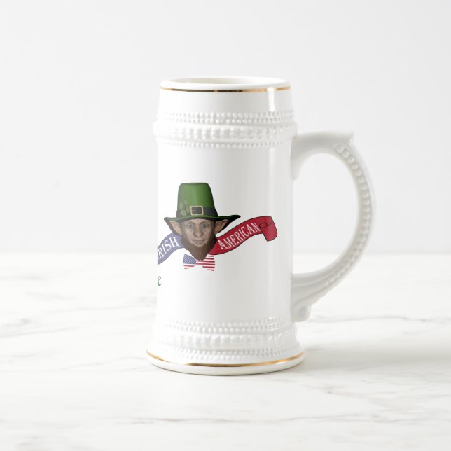 Funny personalized Irish american Beer Stein (Right)