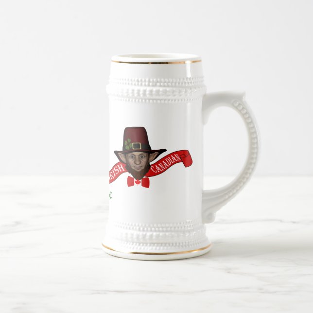 Funny personalized Irish Canadian Beer Stein (Right)
