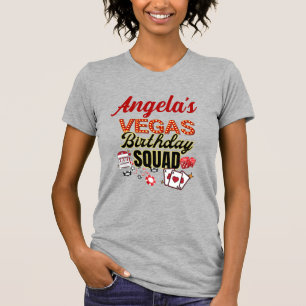 Funny Personalized Las Vegas Birthday Party Squad  T-Shirt