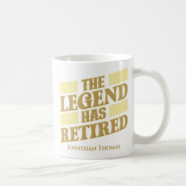 Funny Personalized Legend Retirement  Coffee Mug (Right)