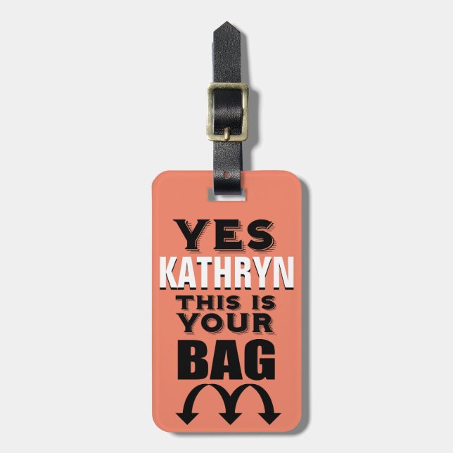 Funny Personalized Luggage Tag (Front Vertical)